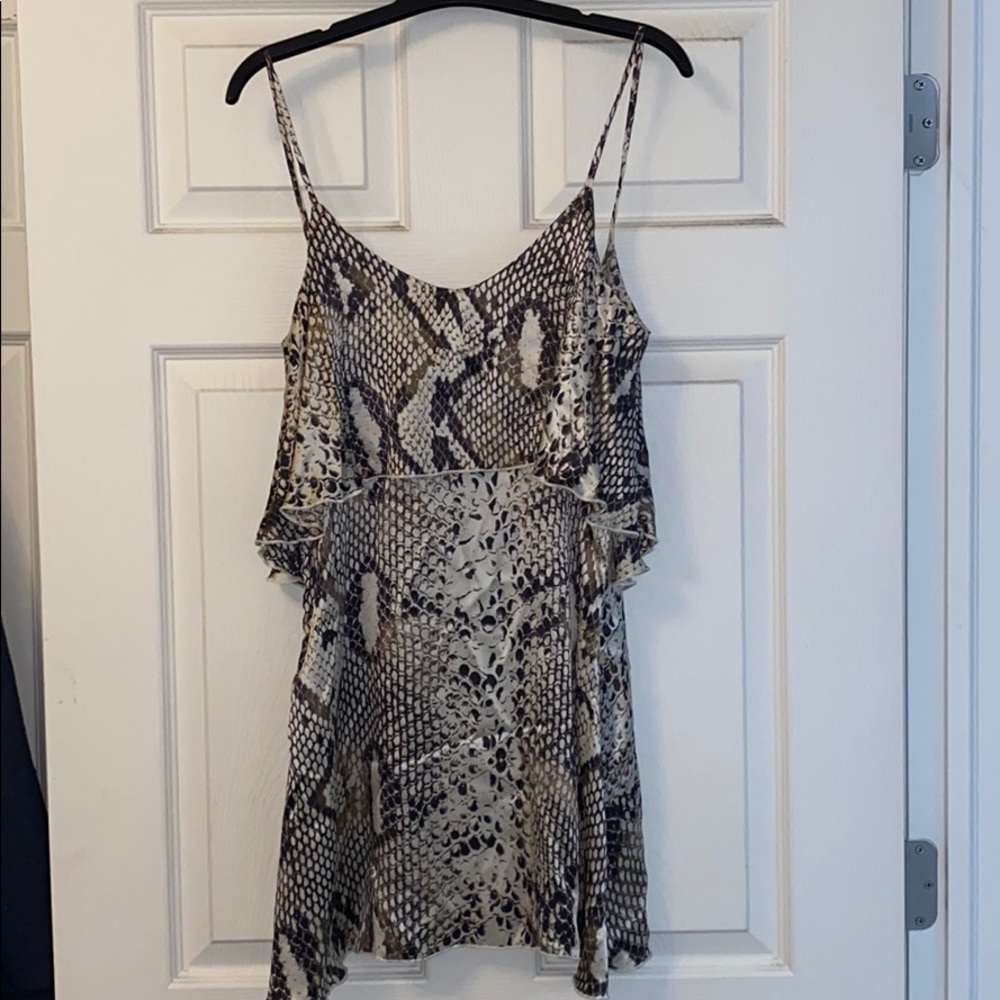 Mini snake print dress